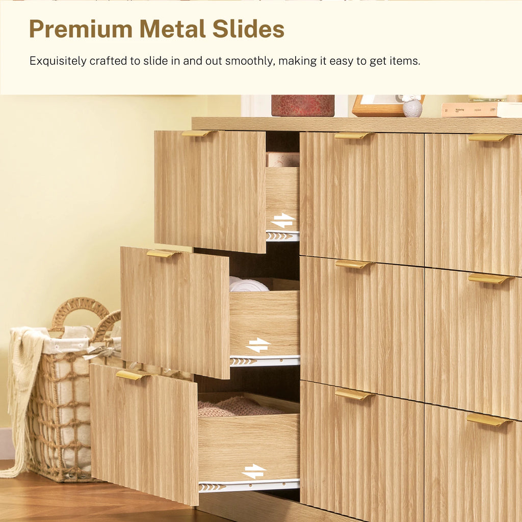 Dresser for Bedroom with 9 Drawers
