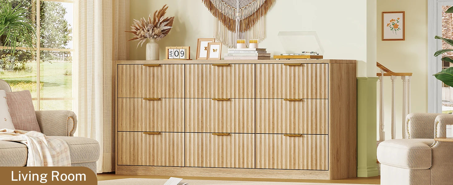 Dresser for Bedroom with 9 Drawers