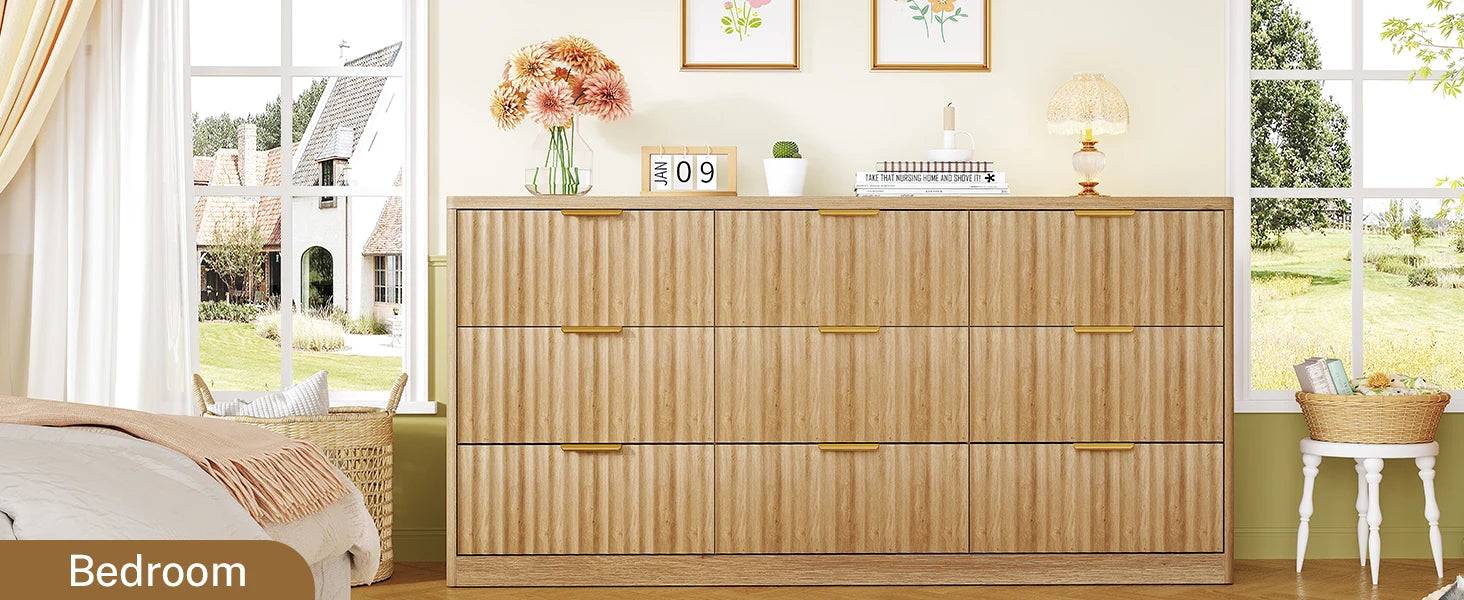 Dresser for Bedroom with 9 Drawers
