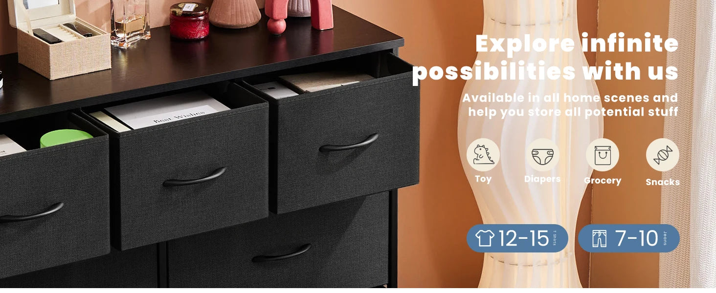 Dresser with 7 cloth drawers



Length
110.00
Width
32.00
Height
14.00
unit
Organization
gigis-home-decor-shop:sser For Bedroom 7 Fabric Drawers
