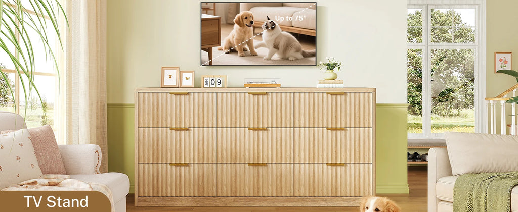 Dresser for Bedroom with 9 Drawers