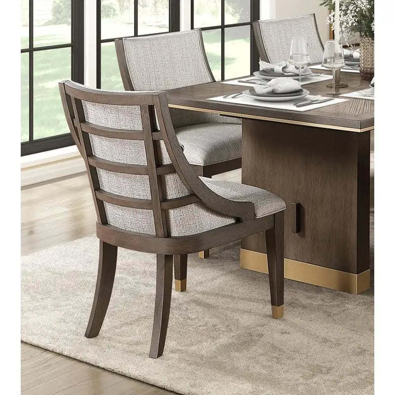 Dining Set with Extension Table and 4 Armchairs