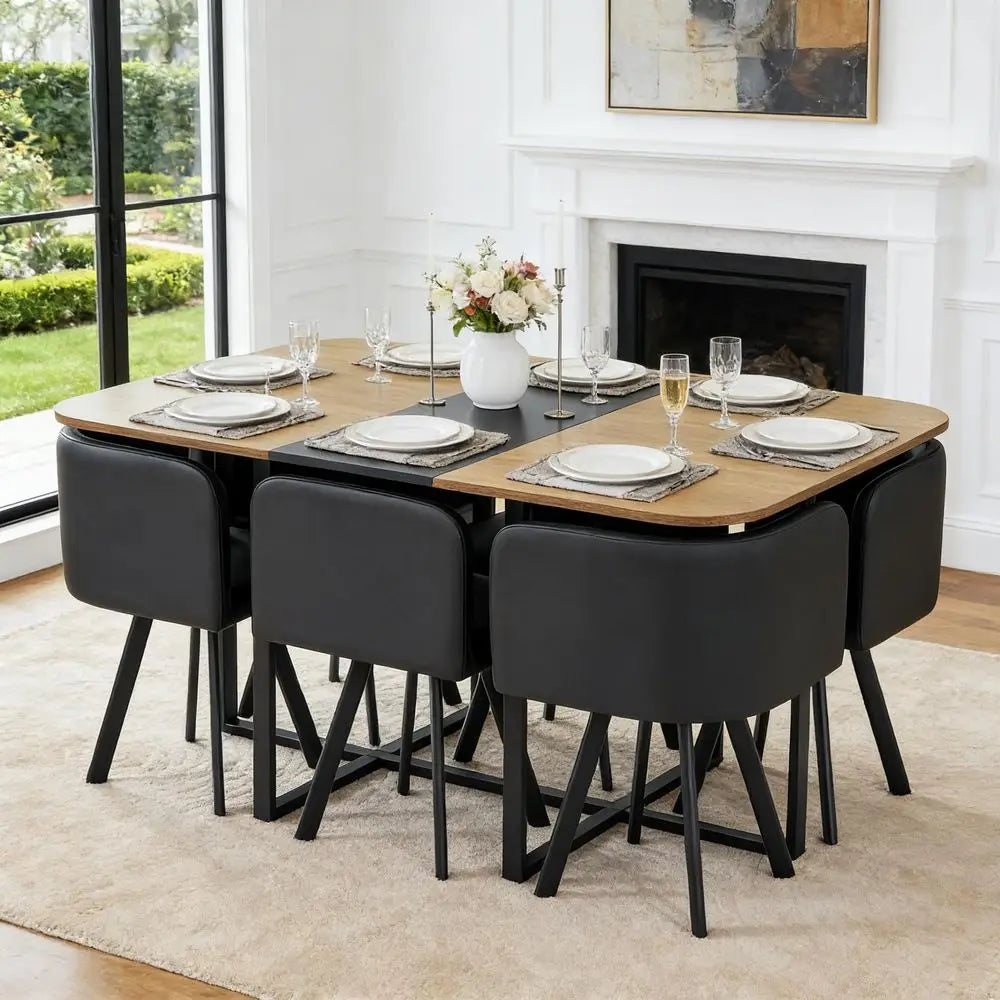 Modern Dining Room Table Set for 6