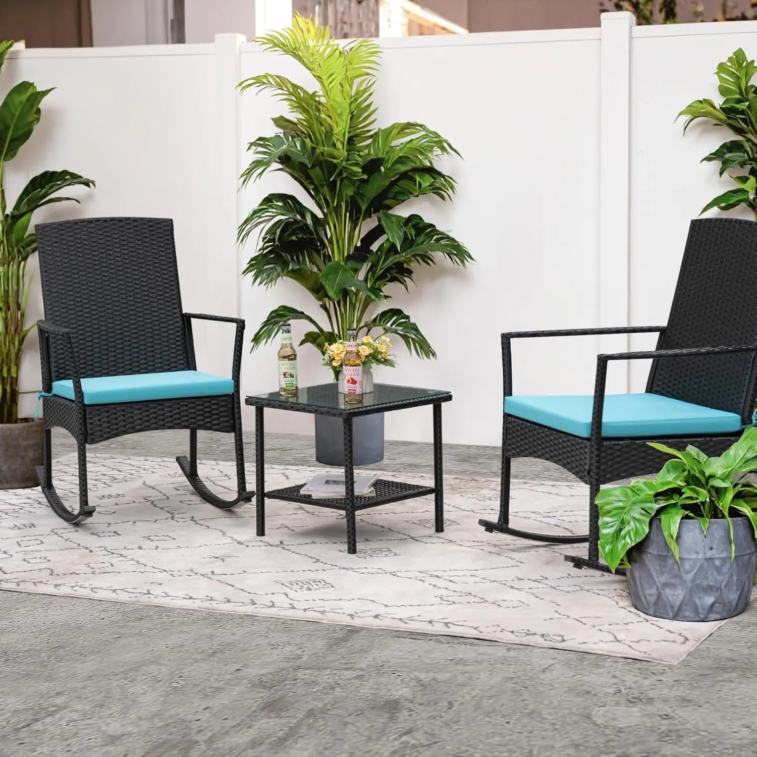 Rocking Chair Outdoor Rattan Patio Chairs