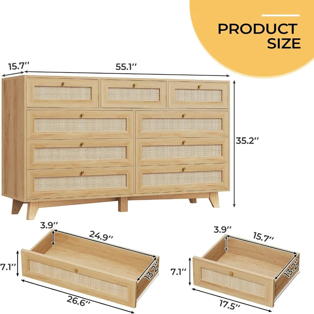Dresser 5 Drawer Tall Chest