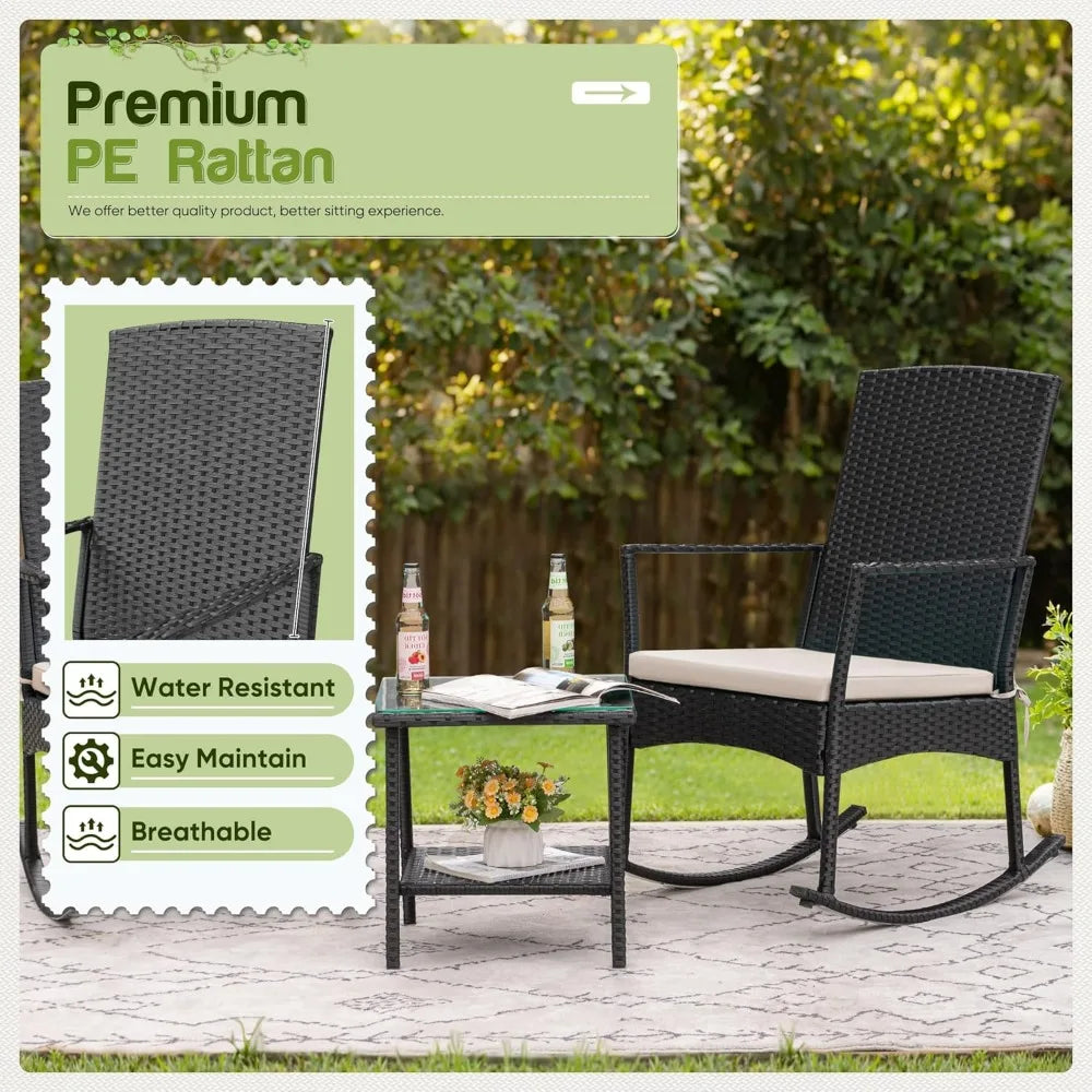 Rocking Chair Outdoor Rattan Patio Chairs