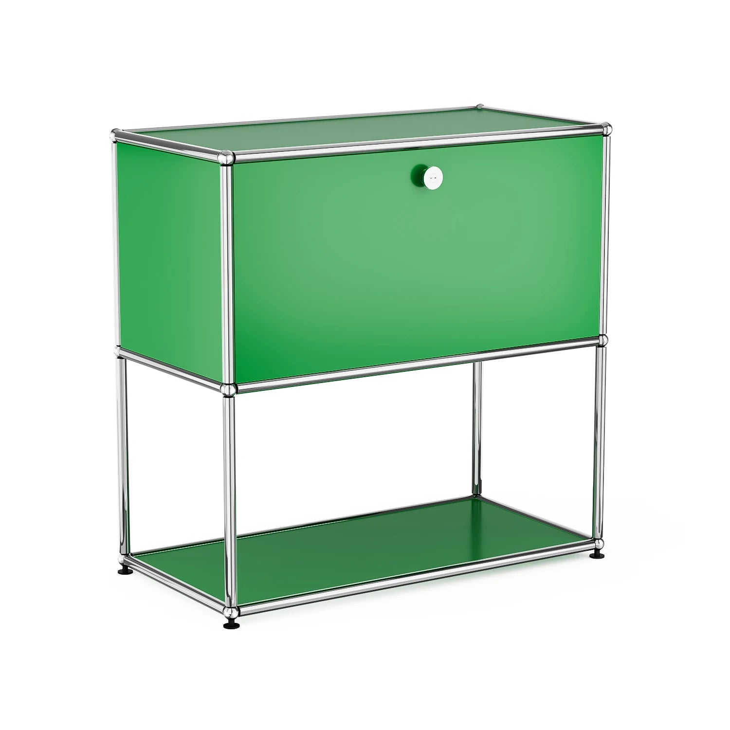 Nightstand Chrome Metal Side End Table