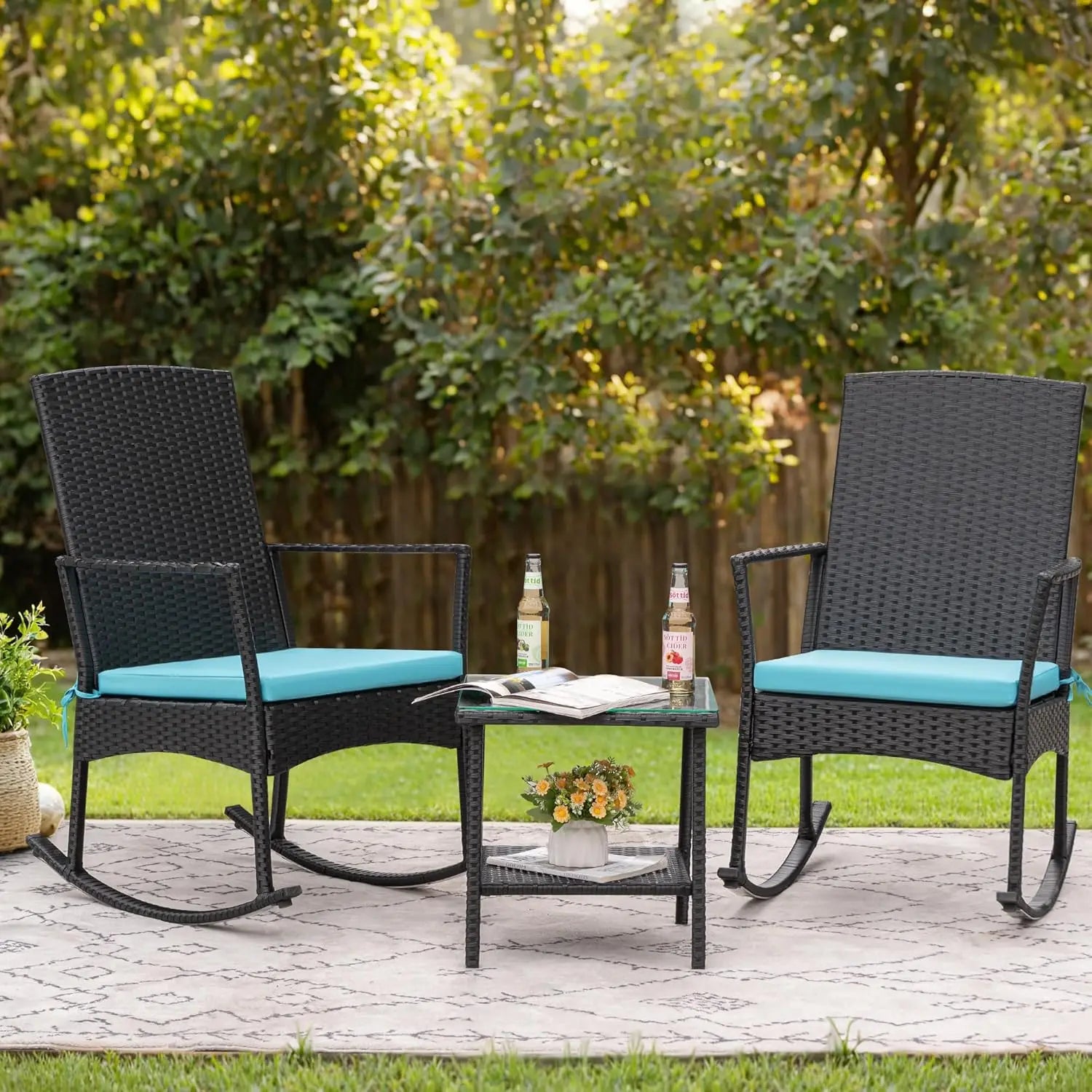 Rocking Chair Outdoor Rattan Patio Chairs