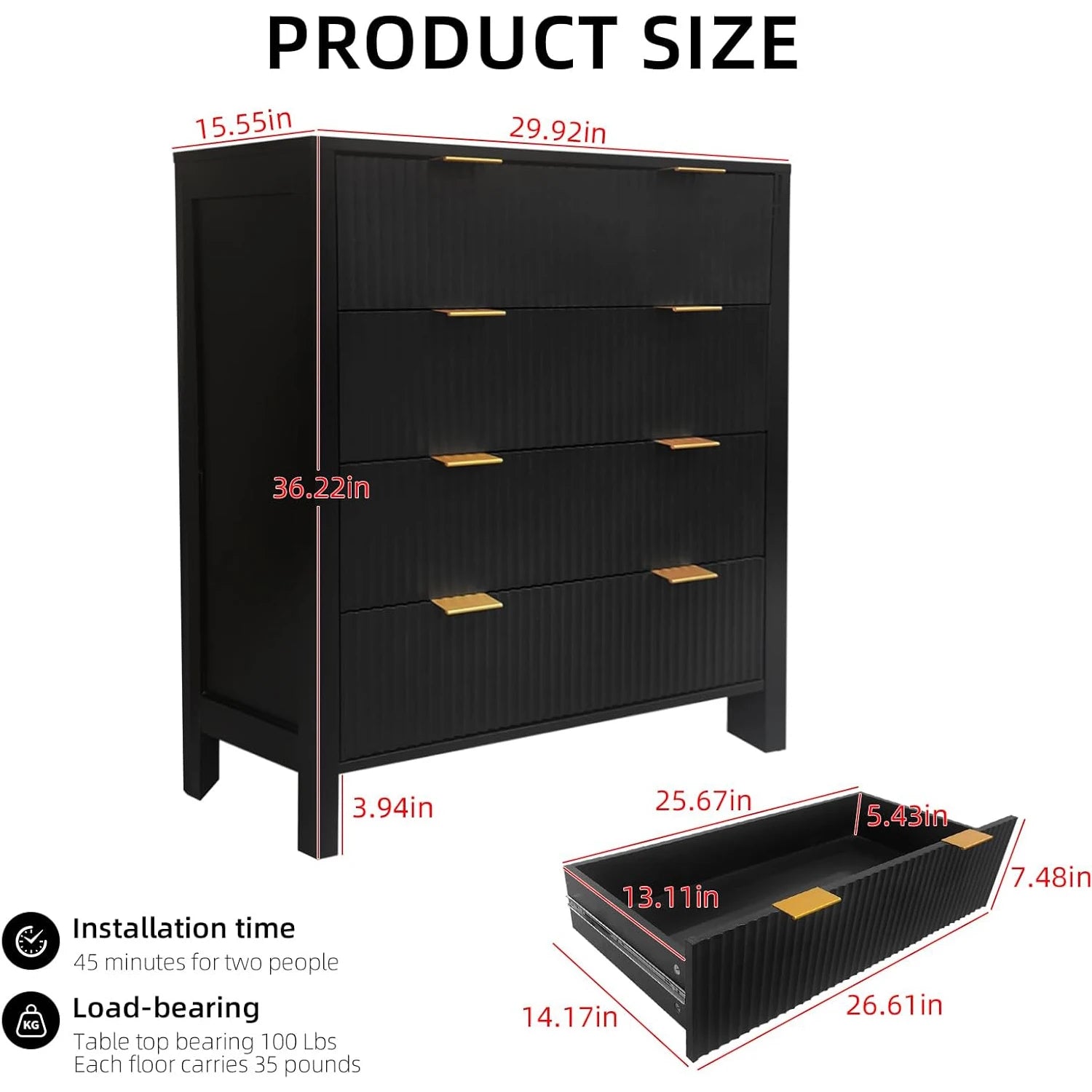 Dresser Modern  4 Drawers