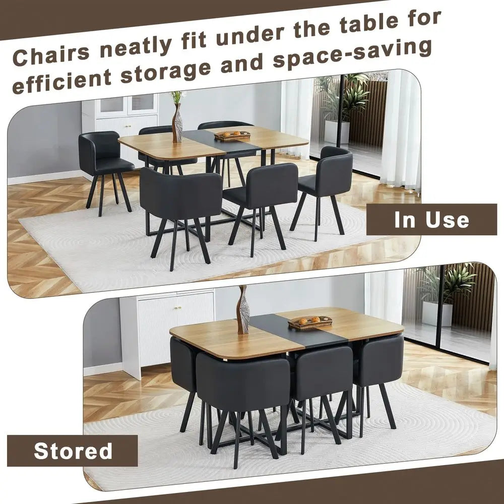 Modern Dining Room Table Set for 6