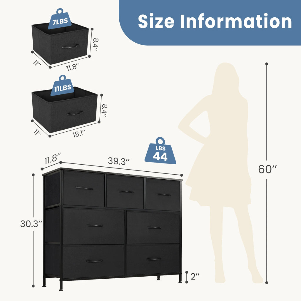 Dresser with 7 cloth drawers



Length
110.00
Width
32.00
Height
14.00
unit
Organization
gigis-home-decor-shop:sser For Bedroom 7 Fabric Drawers
