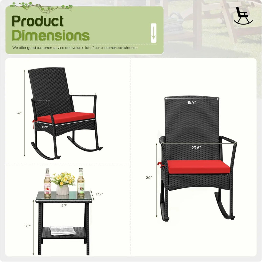 Rocking Chair Outdoor Rattan Patio Chairs