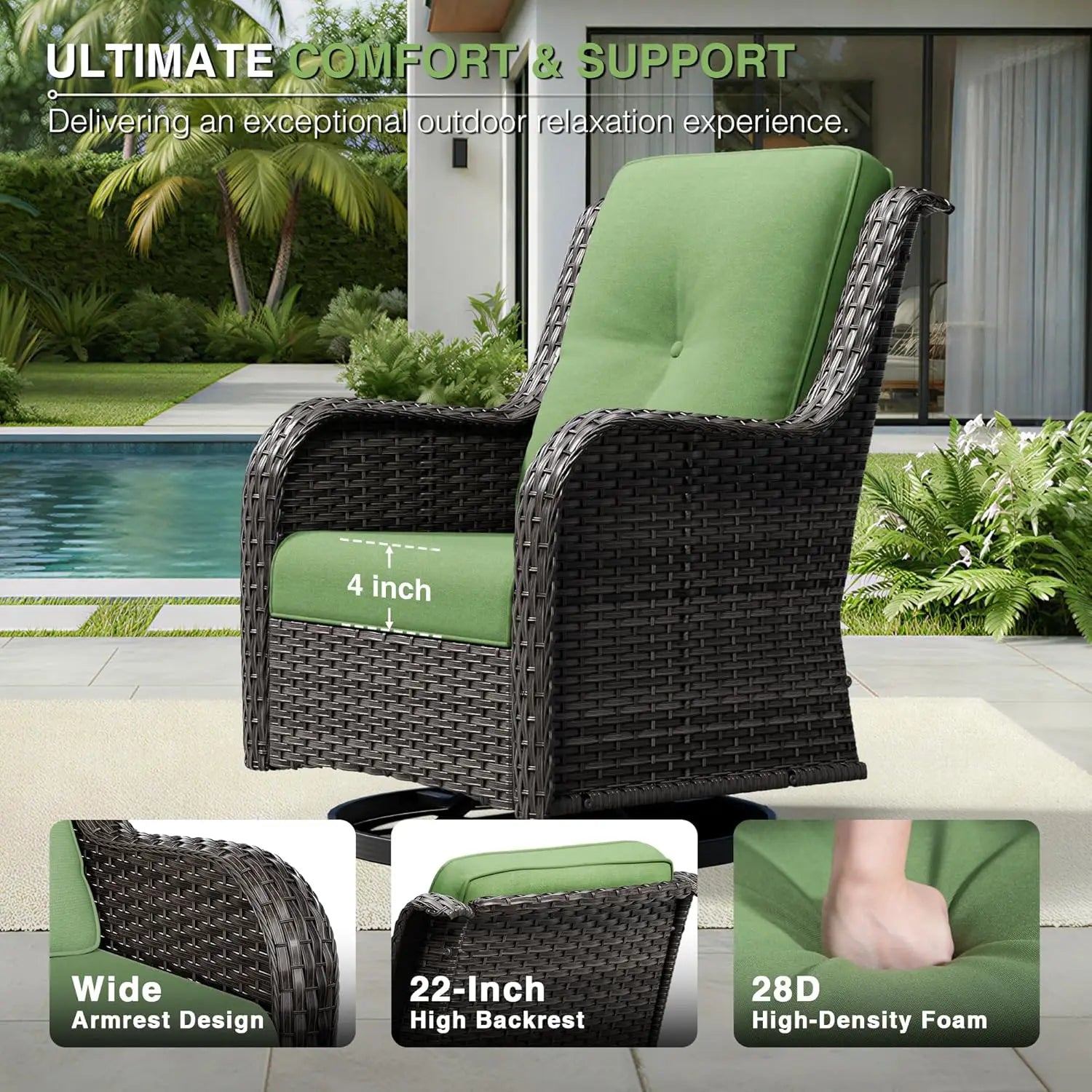 Outdoor Swivel Rocker Patio Chairs