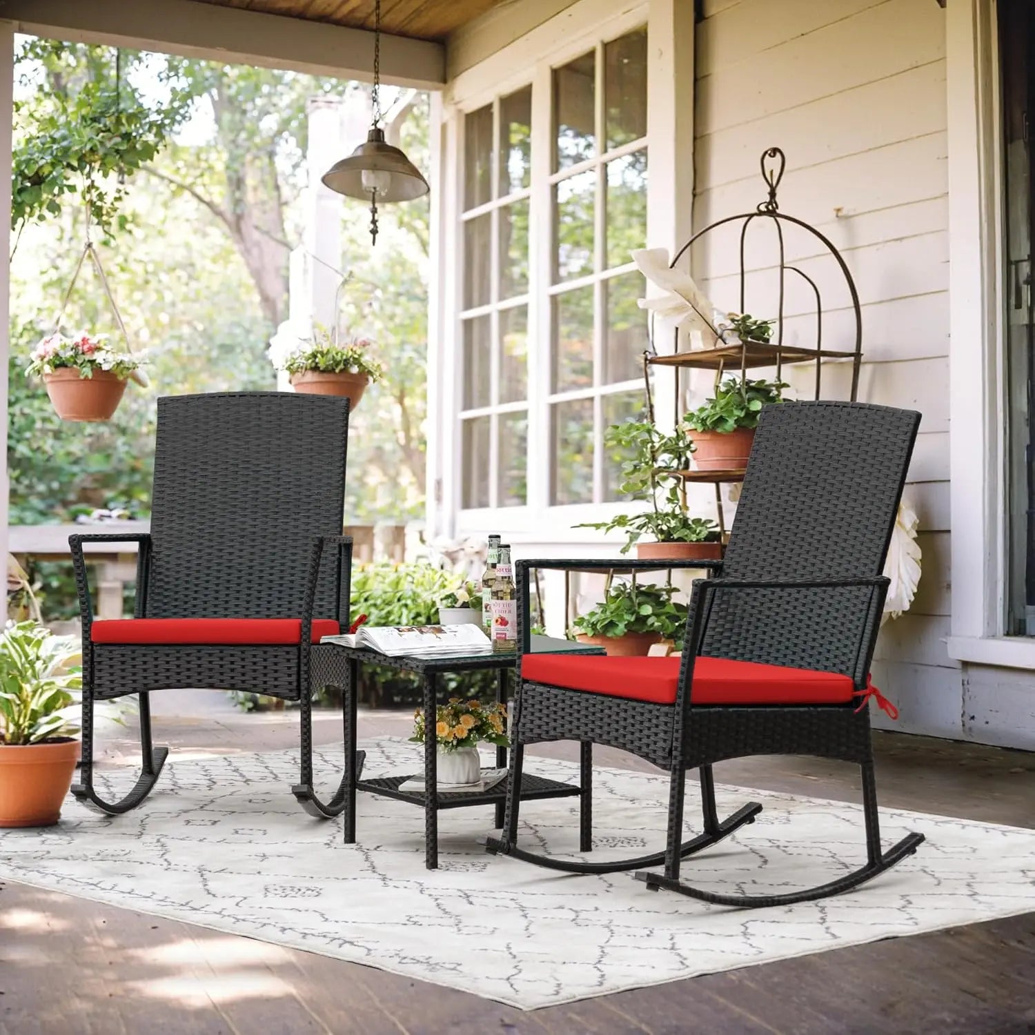 Rocking Chair Outdoor Rattan Patio Chairs