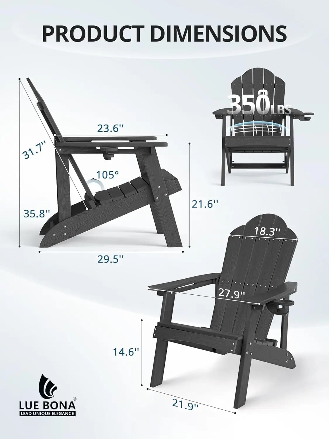 Adirondack Chairs Set of 4