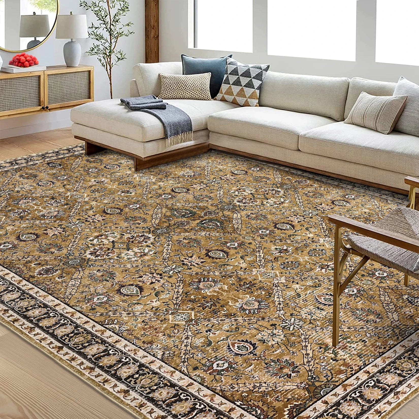 Rug for Living Room, Machine Washable