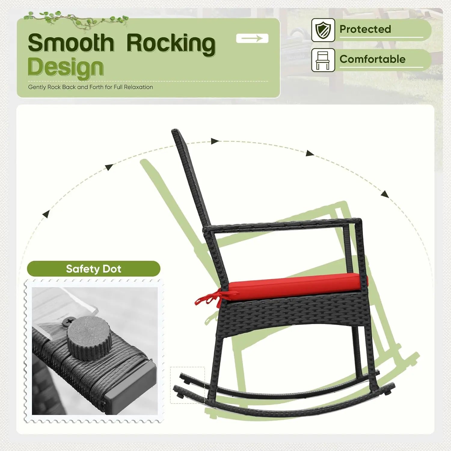 Rocking Chair Outdoor Rattan Patio Chairs