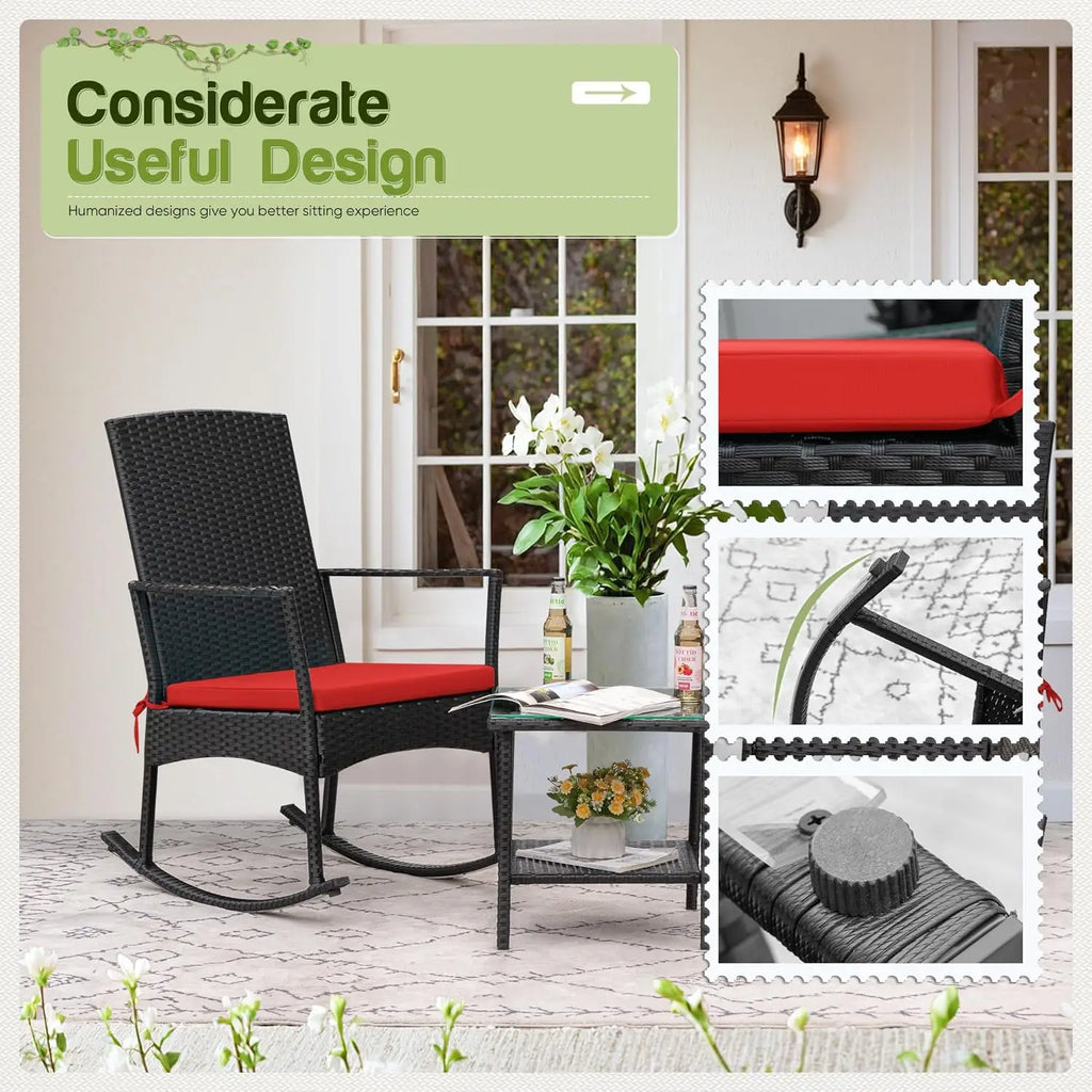 Rocking Chair Outdoor Rattan Patio Chairs