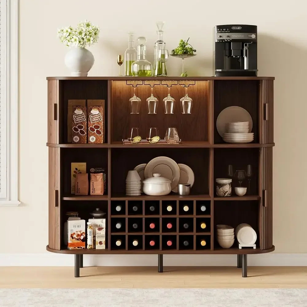 Wine & Liquor Cabinet with Power Outlet