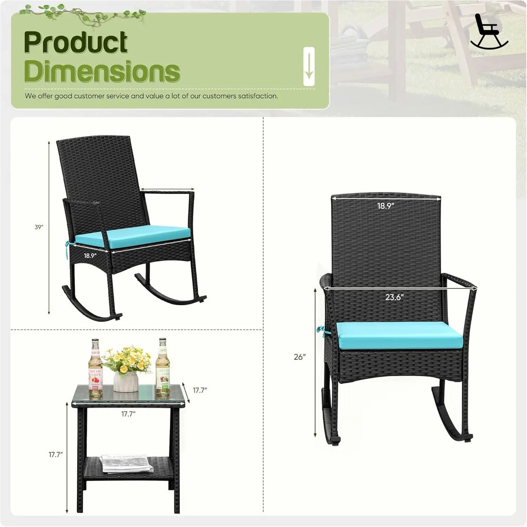 Rocking Chair Outdoor Rattan Patio Chairs