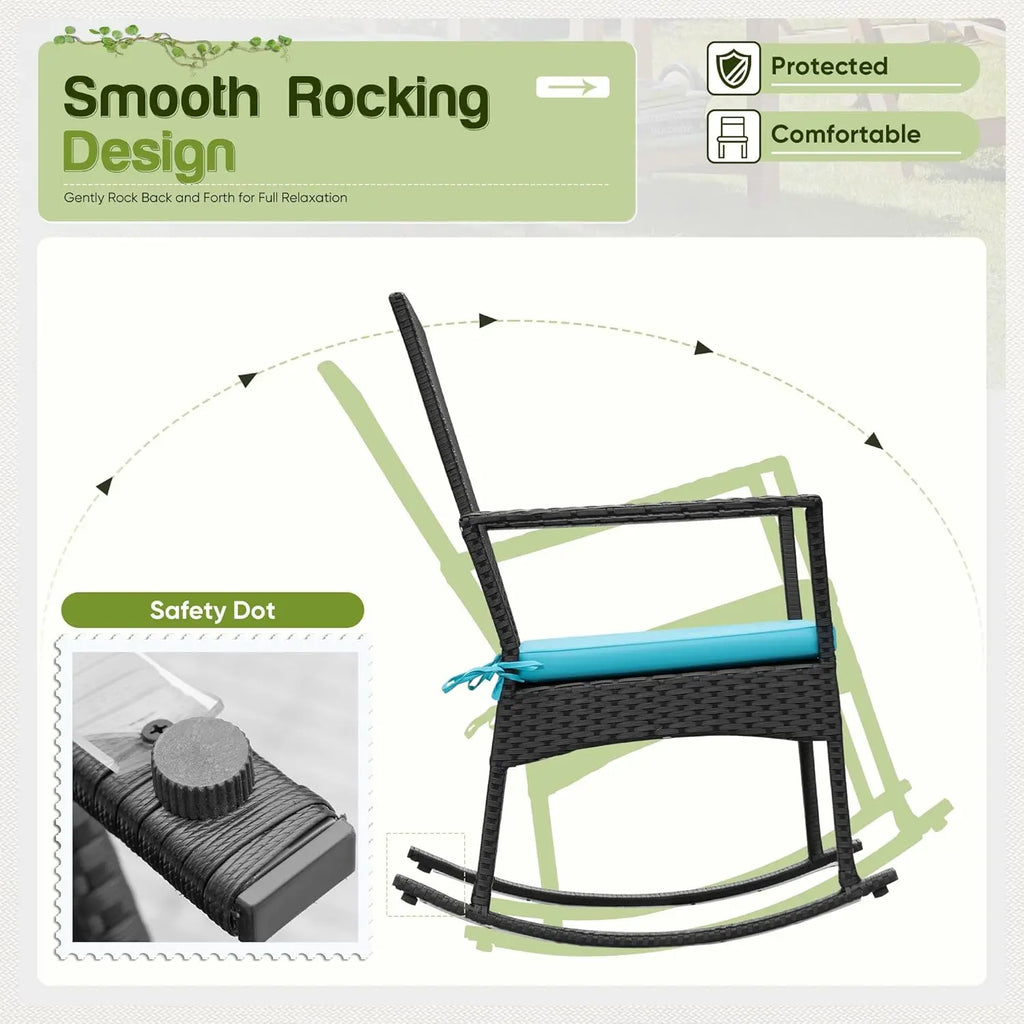 Rocking Chair Outdoor Rattan Patio Chairs