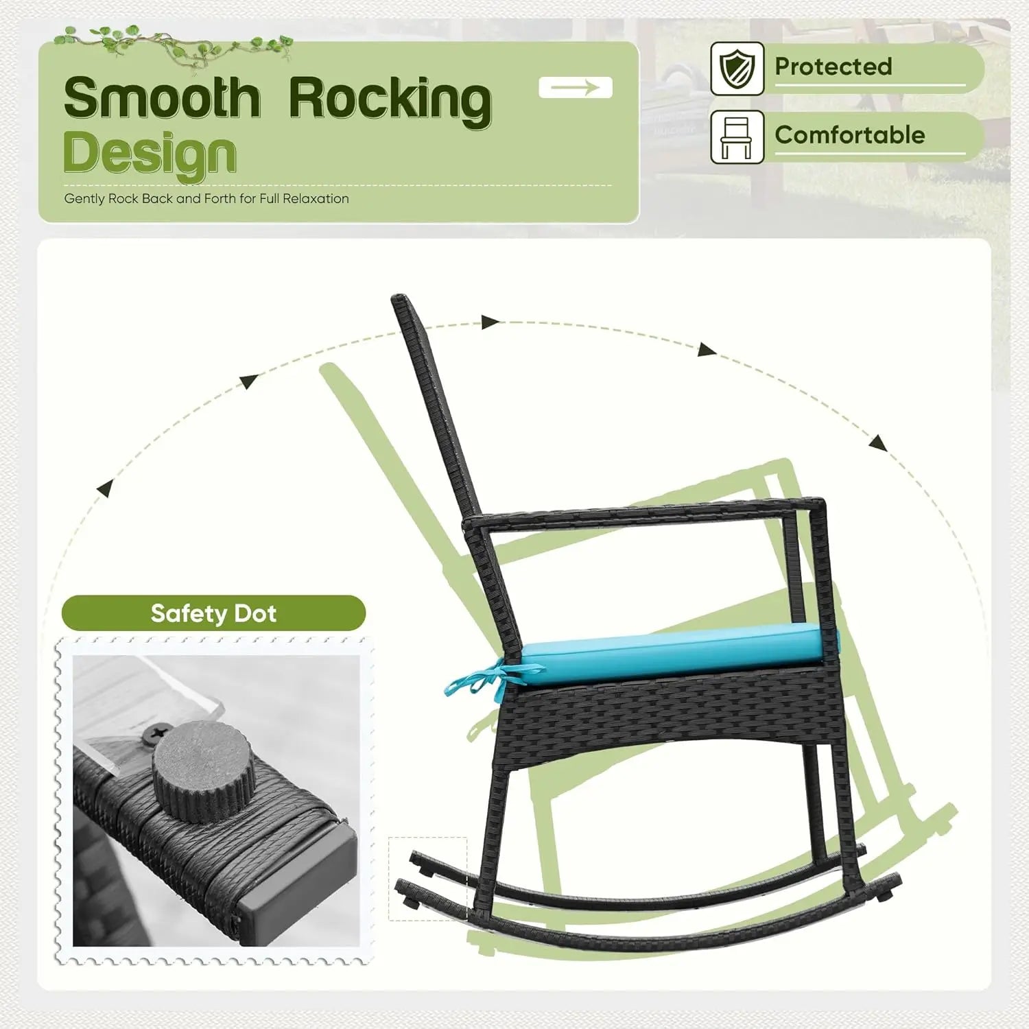 Rocking Chair Outdoor Rattan Patio Chairs