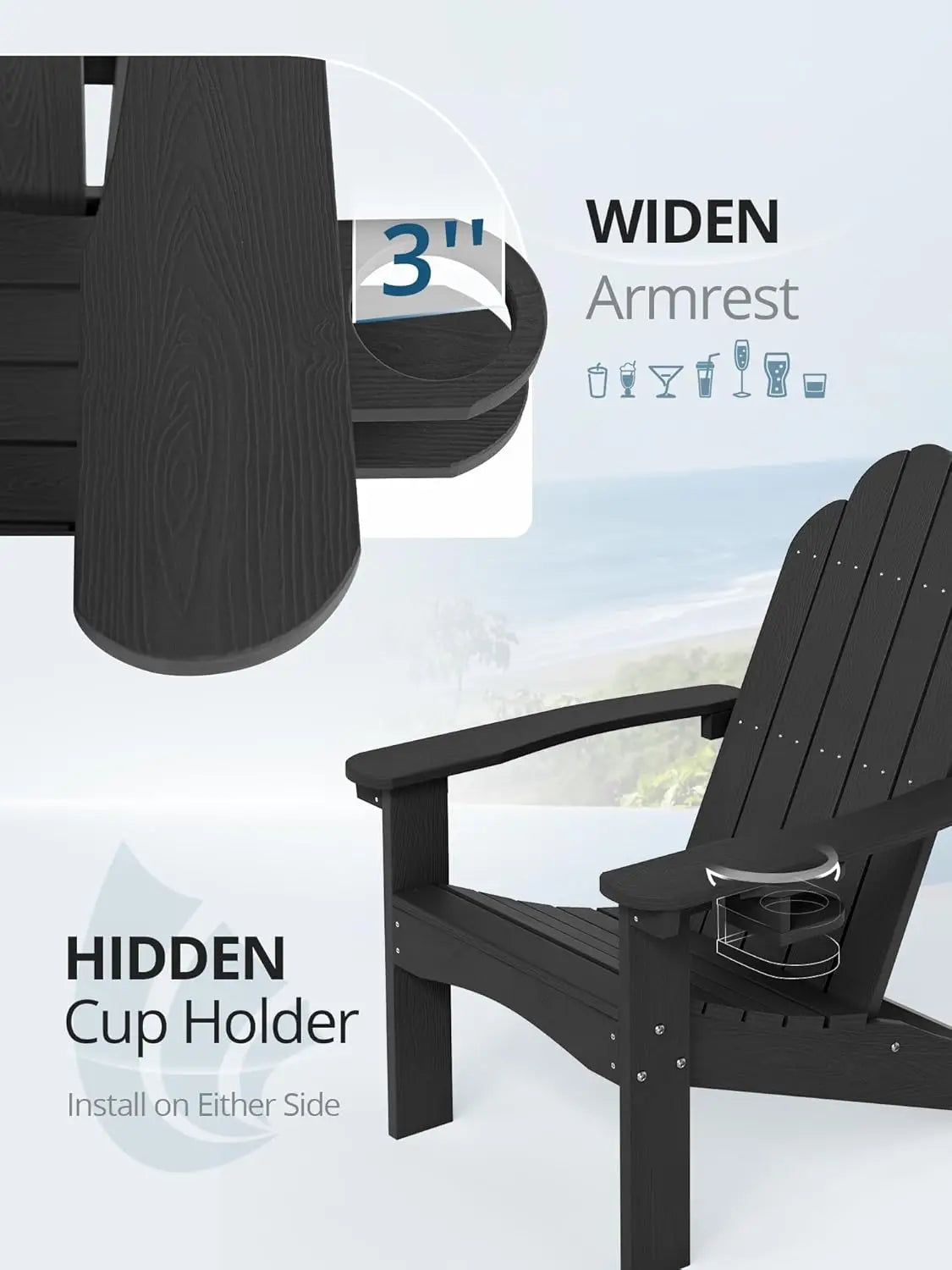Adirondack Chairs Set of 4