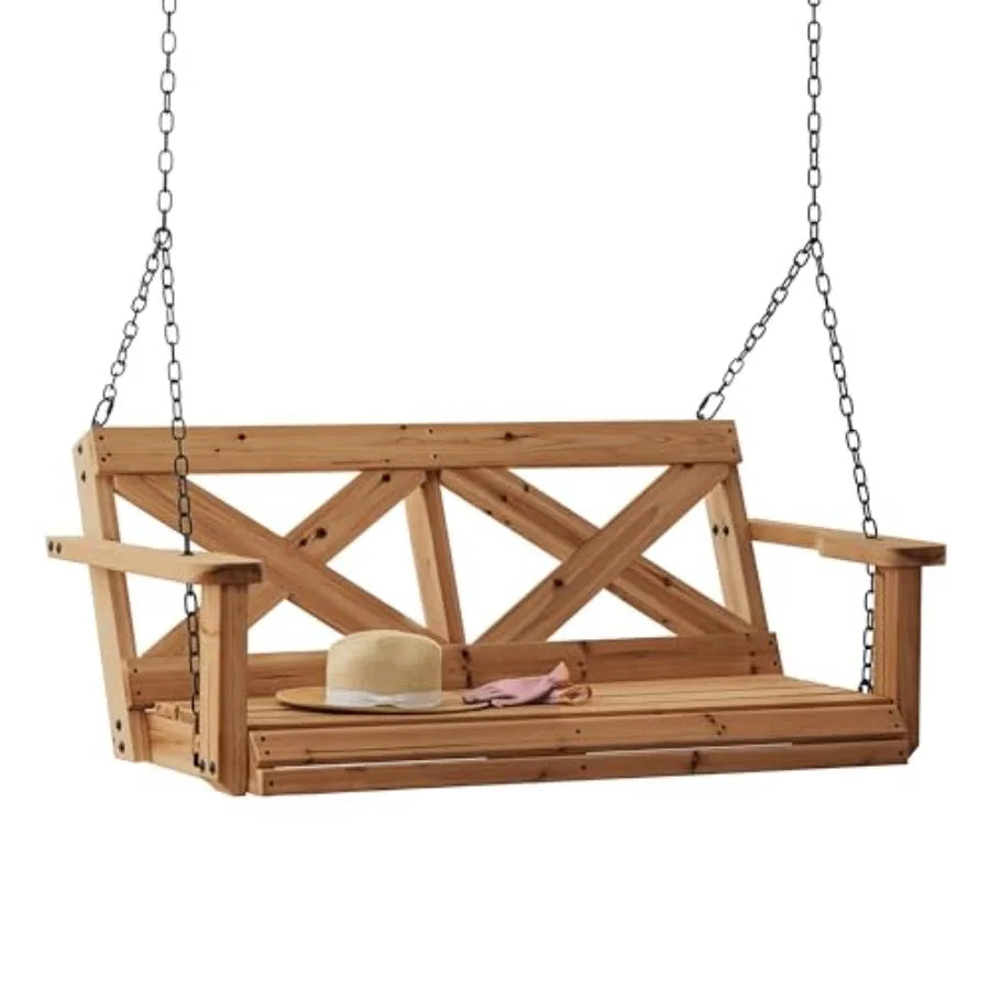 Porch Swing Bench with Two-Person Seating