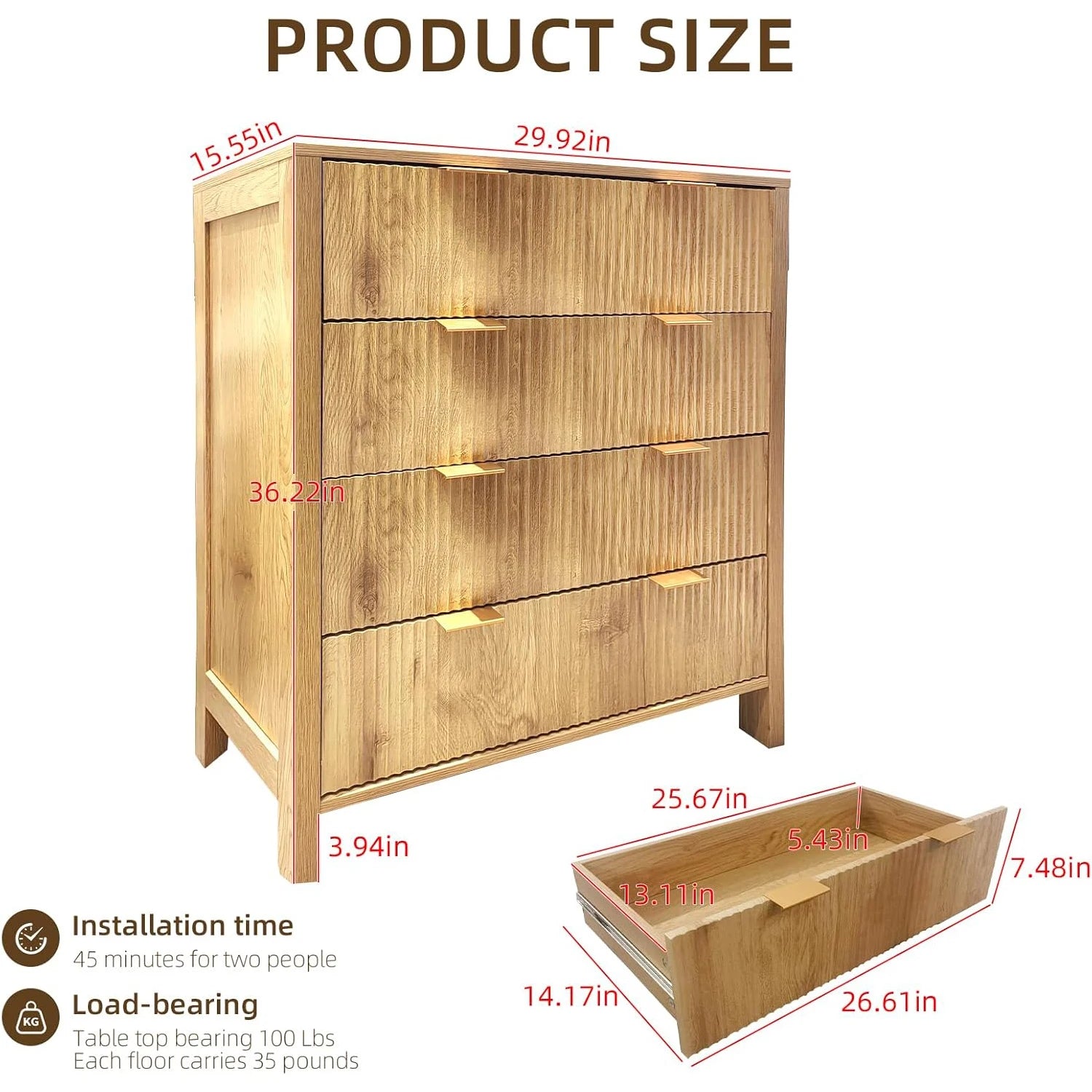 Dresser Modern  4 Drawers