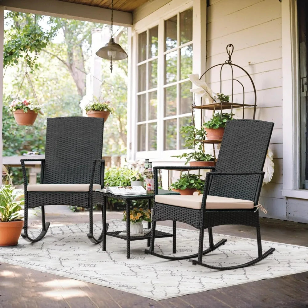Rocking Chair Outdoor Rattan Patio Chairs