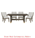 Dining Set with Extension Table and 4 Armchairs