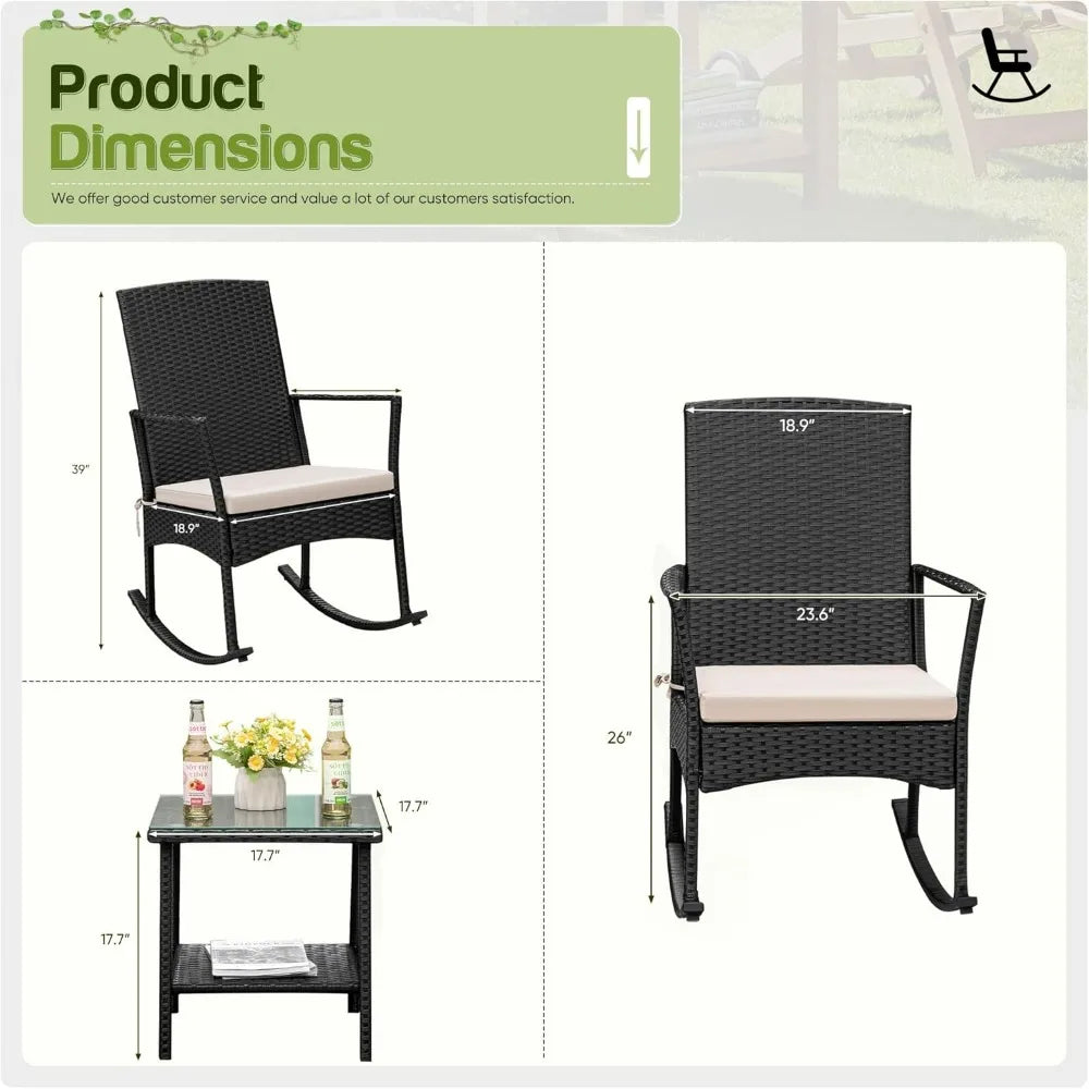 Rocking Chair Outdoor Rattan Patio Chairs