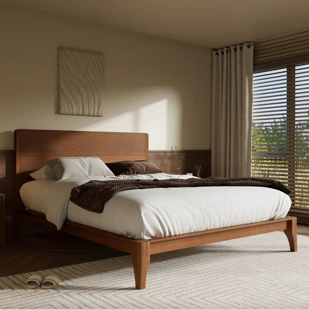 Queen Size Bamboo Platform Bed