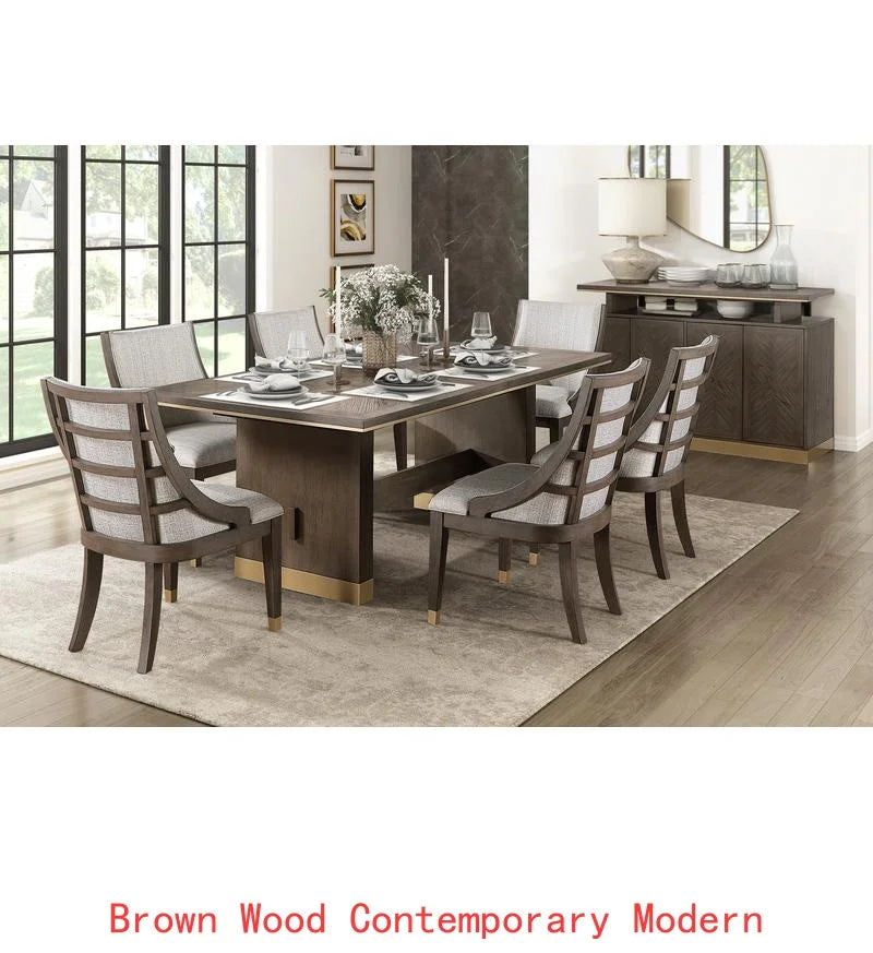 Dining Set with Extension Table and 4 Armchairs